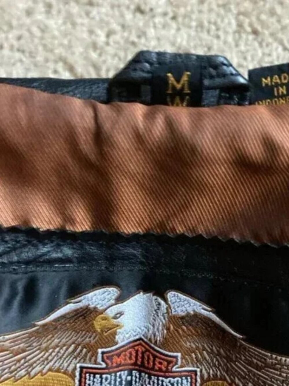 Vintage Harley Davidson Leather Jacket Size Medium Biker Moto Motorcycle - Picture 6 of 14